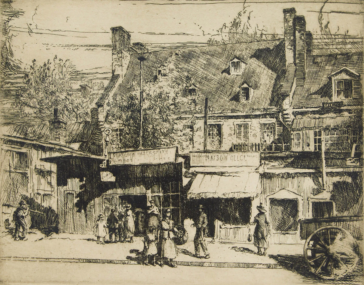 Herbert Raine, Craig Street, Montreal, etching