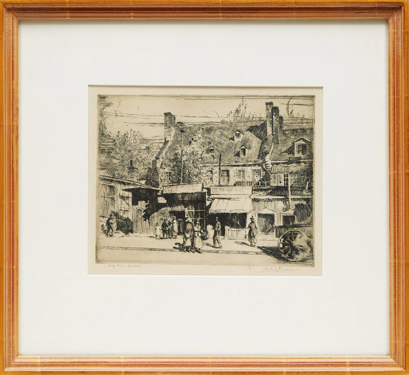 Herbert Raine, Craig Street, Montreal, etching - view 2