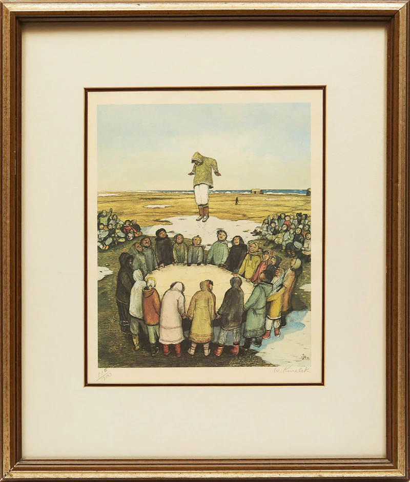 William Kurelek, Sky Tossing, colour lithograph - view 2