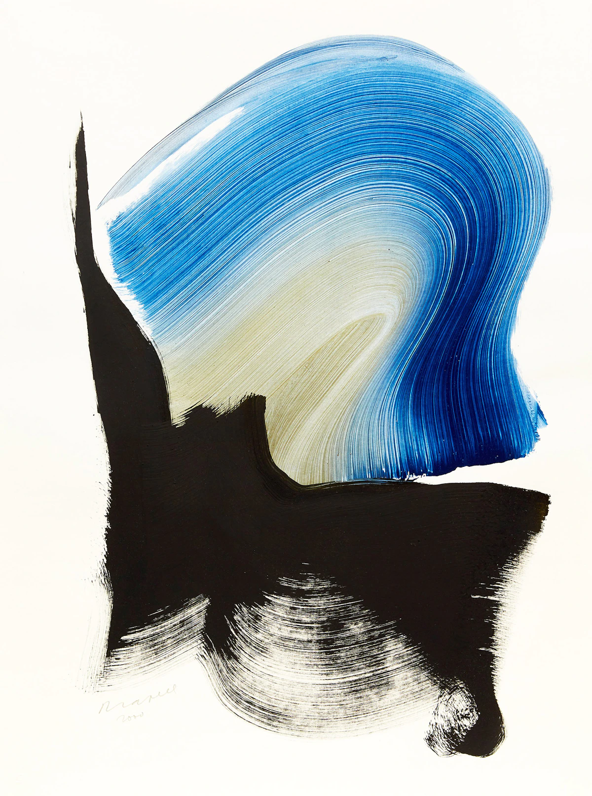 Joseph Drapell, Untitled Abstraction, oil on paper, 2000