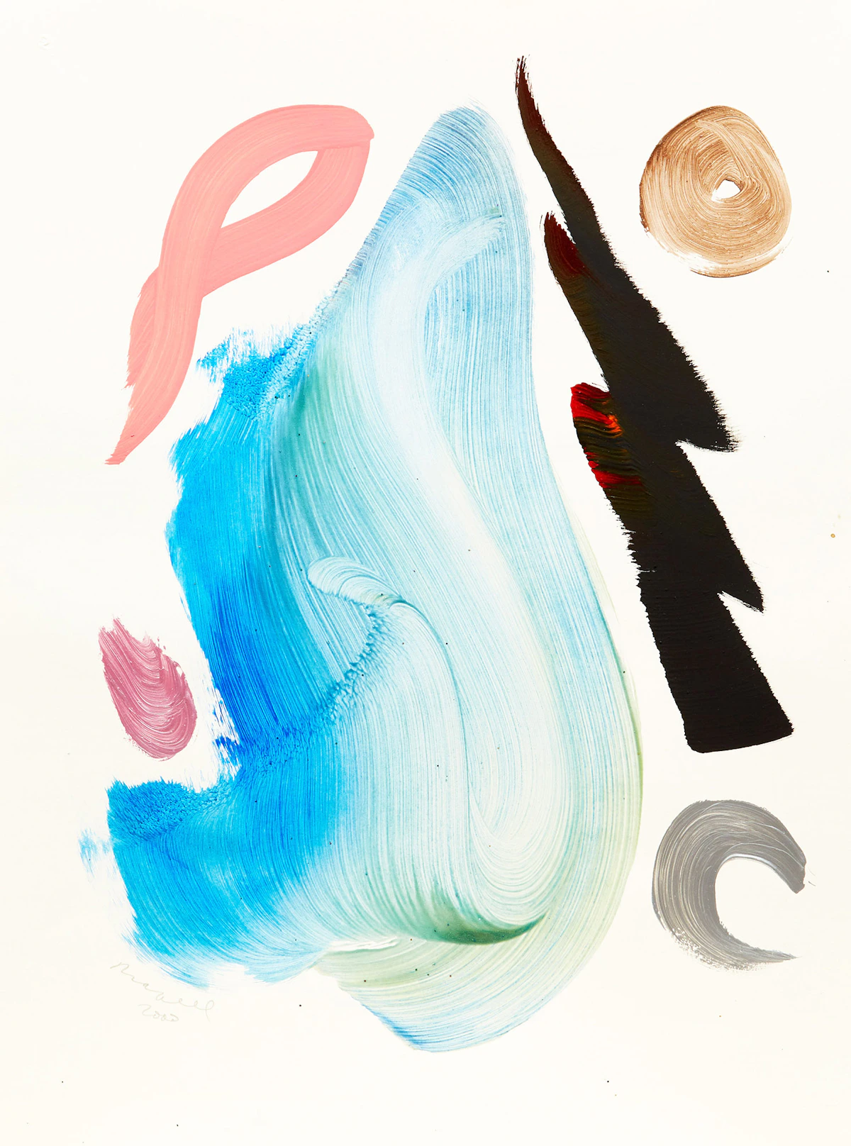 Joseph Drapell, Untitled Abstraction, oil on paper, 2000