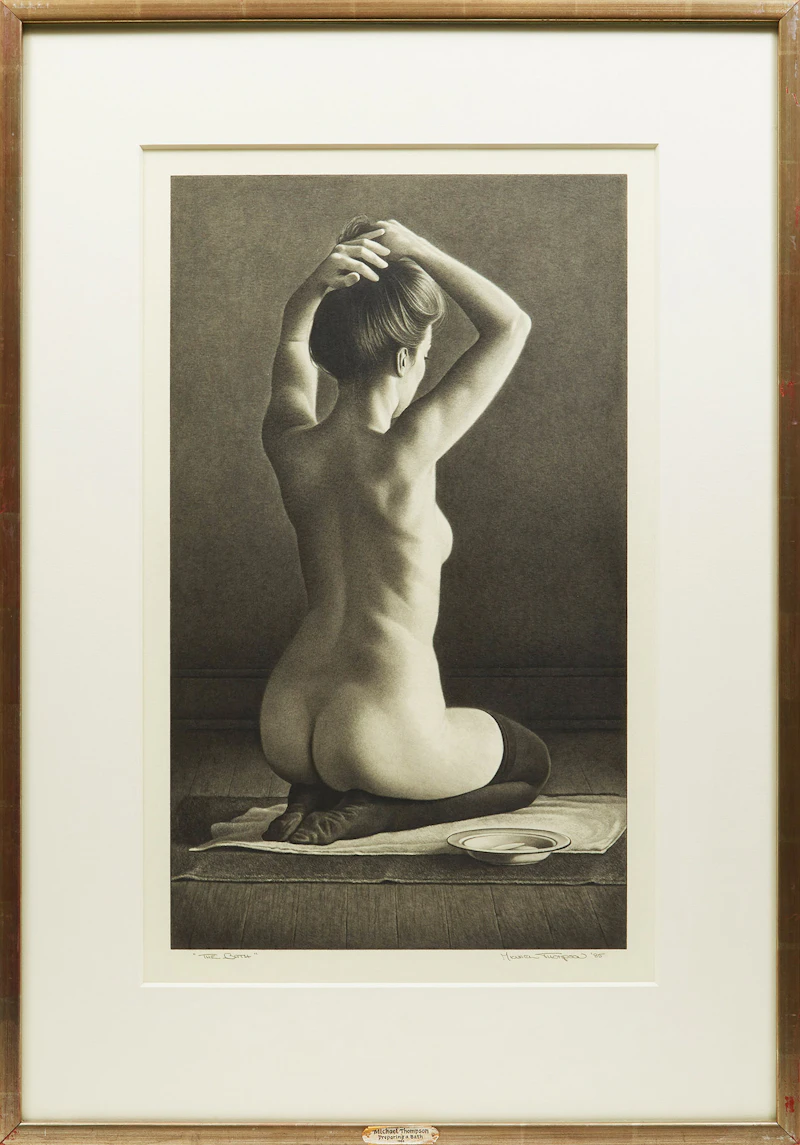 Michael Thompson, The Bath, pencil drawing, 1985 - view 2