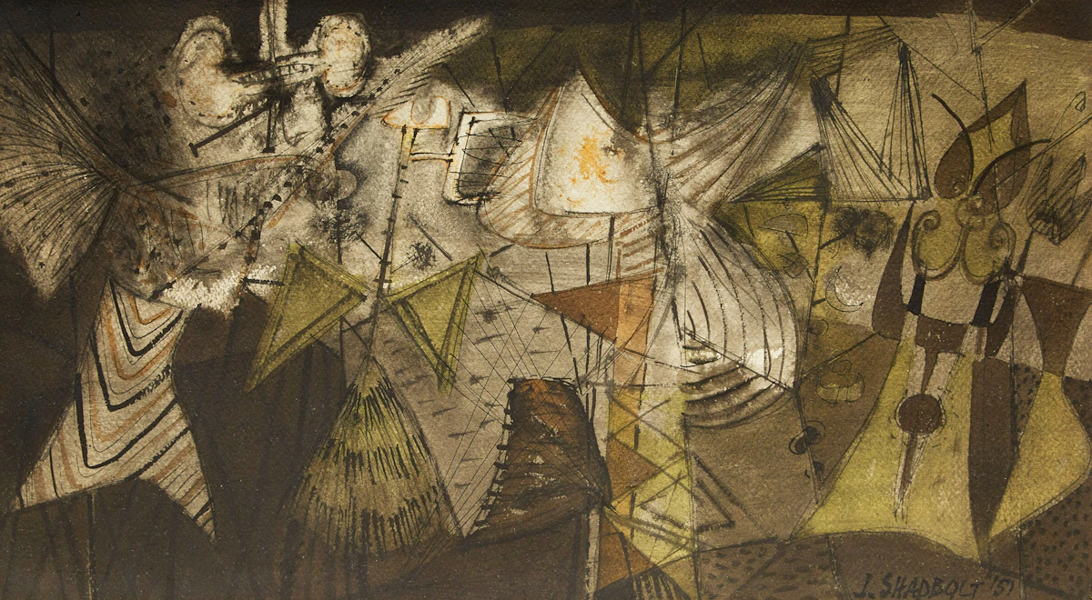 Jack Leonard Shadbolt, Untitled, watercolour and ink on paper, 1951
