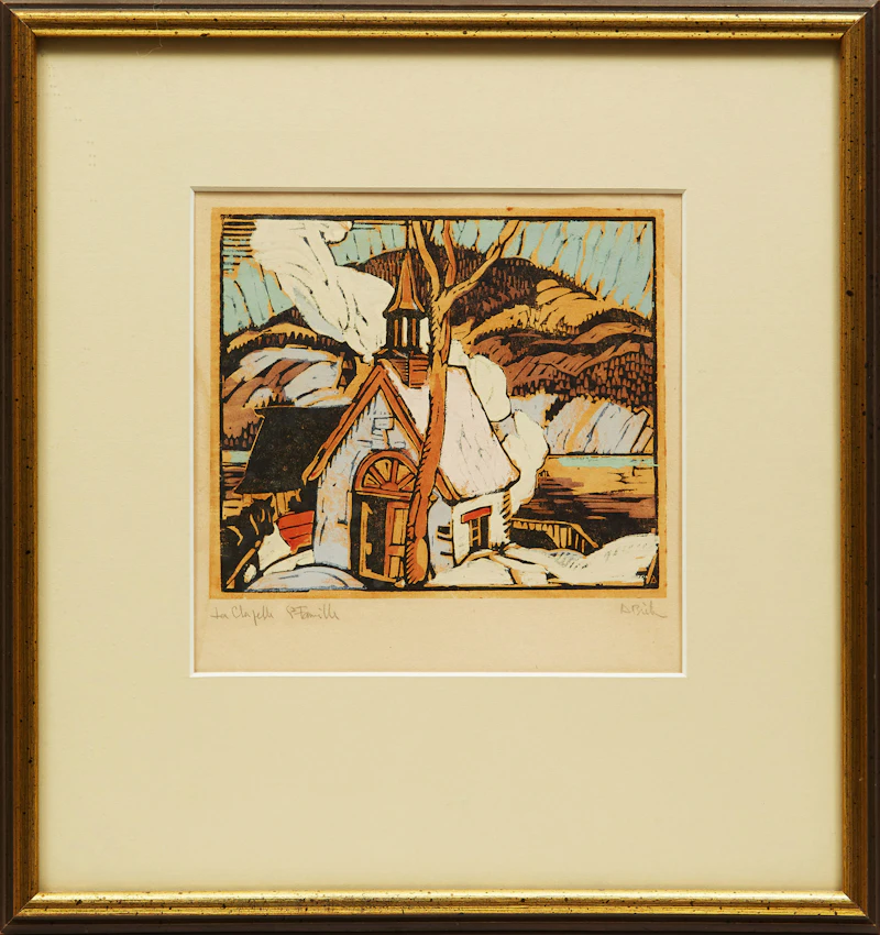 André Charles Biéler, La Chapelle Famille, woodblock - view 2
