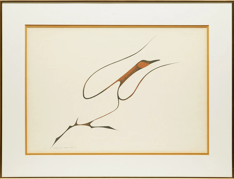 Benjamin Chee Chee, Bird in Flight, photolithograph, 1974 - view 2