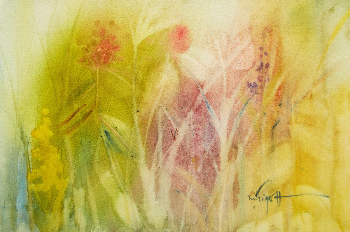 Marjorie Pigott, Flowers, watercolour
