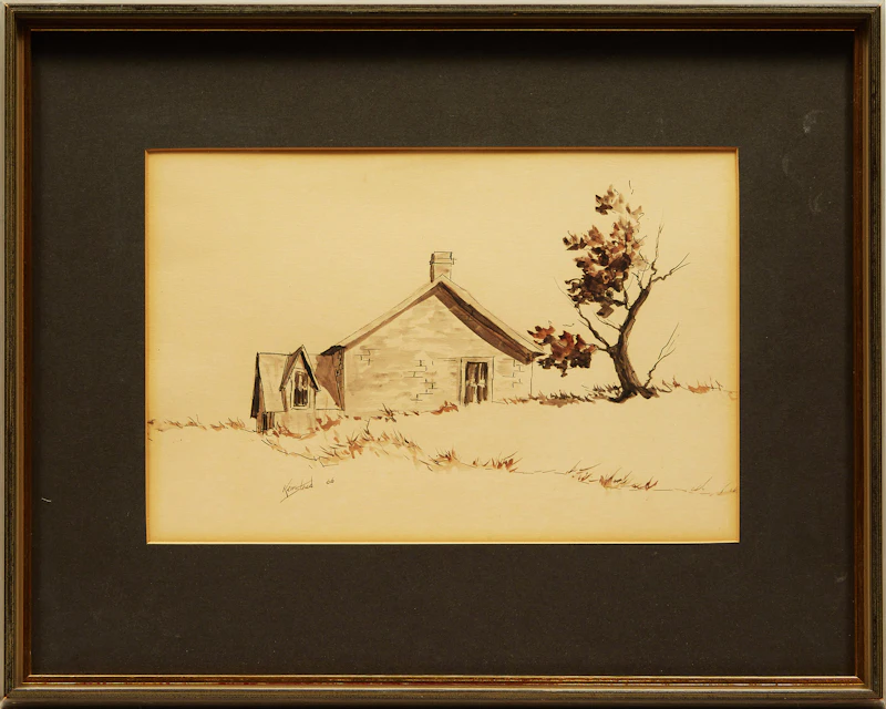 James Keirstead, House; Barn, ink and wash - view 2