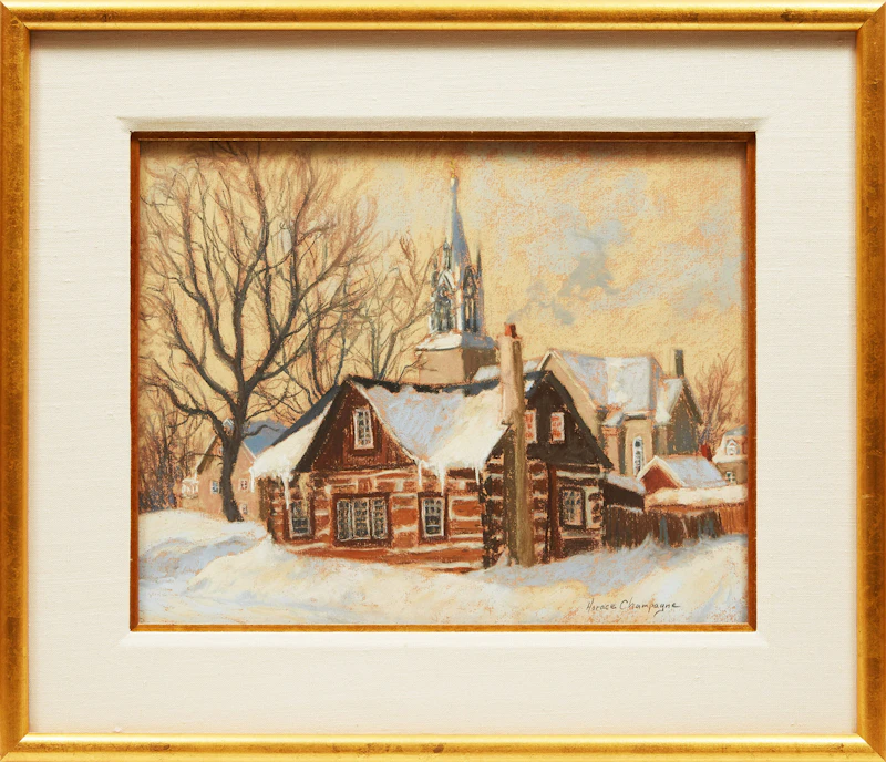 Horace Champagne, The Old Homestead, Court St., Alymer, Que., pastel, 1984 - view 2