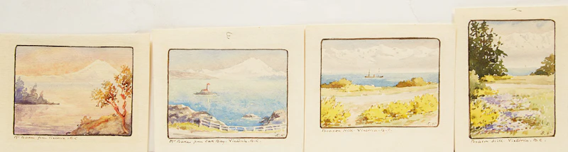 Canadian School, Scenes of Victoria, British Columbia, nine watercolours on paper - view 2