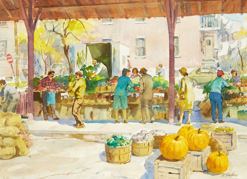 Market Scene by Henry John Simpkins
