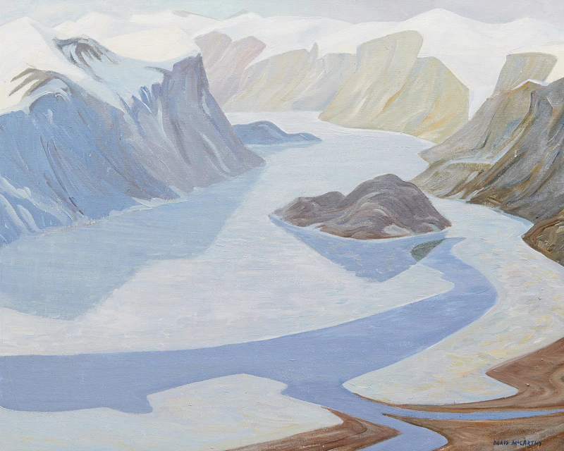 Doris Jean McCarthy, Pangnirtung, acrylic on canvas