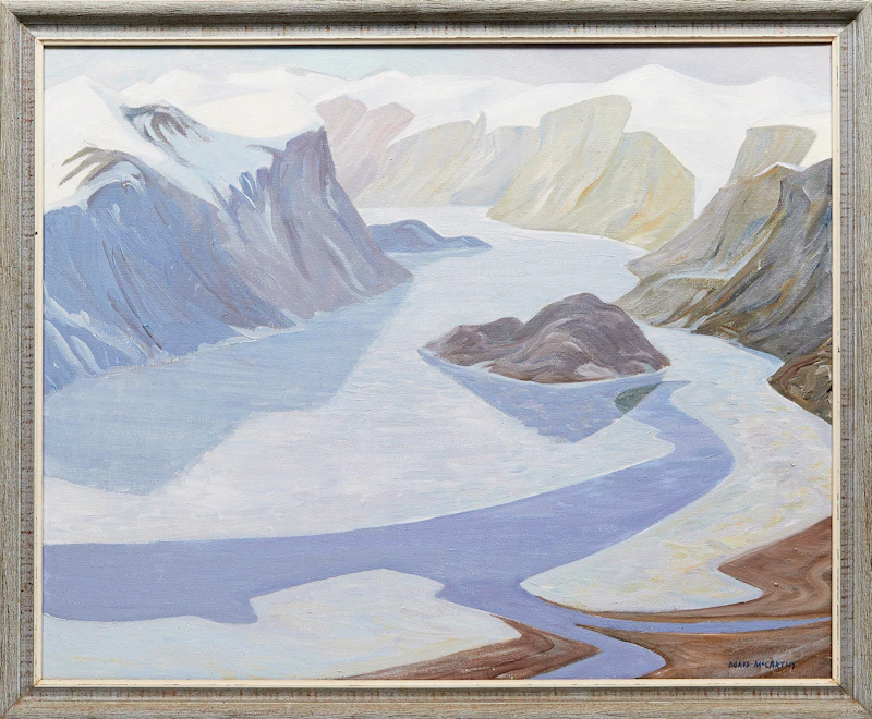 Doris Jean McCarthy, Pangnirtung, acrylic on canvas, 1973 - view 2