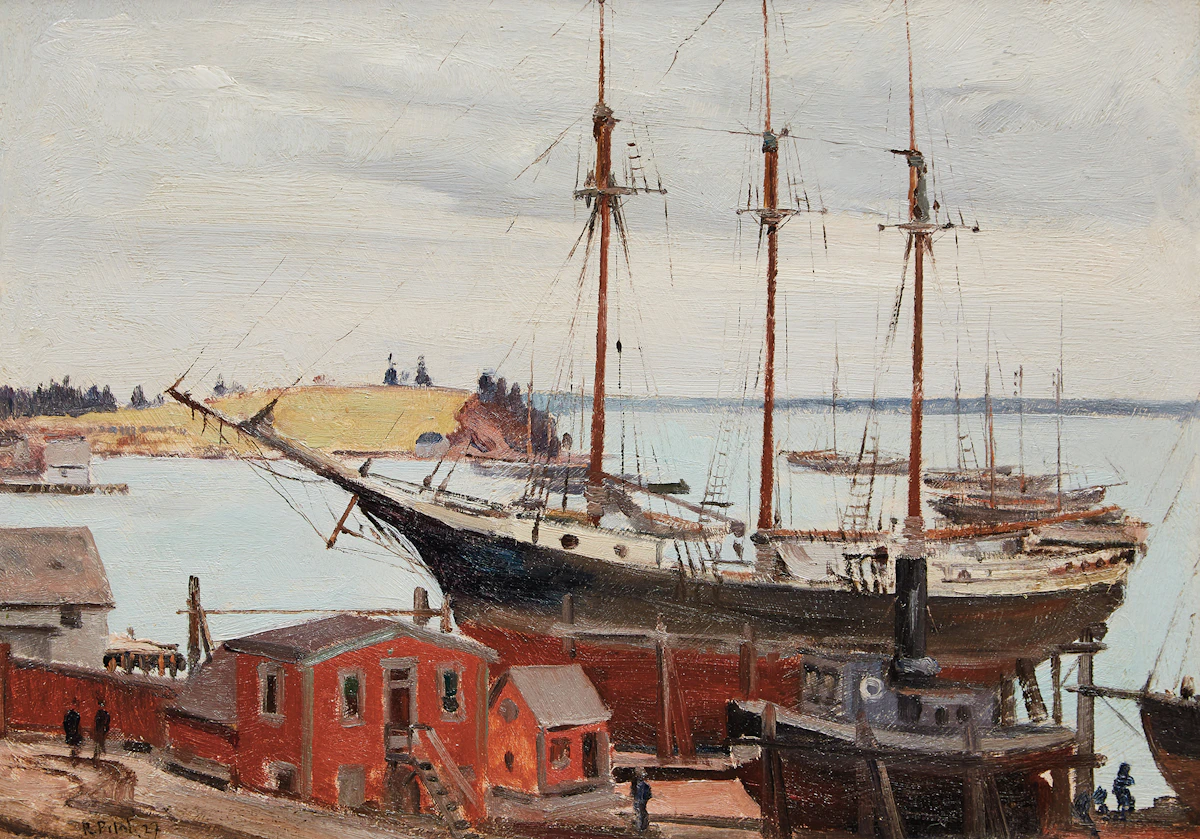Robert Wakeham Pilot, Lunenburg, Nova Scotia , oil on board, 1927