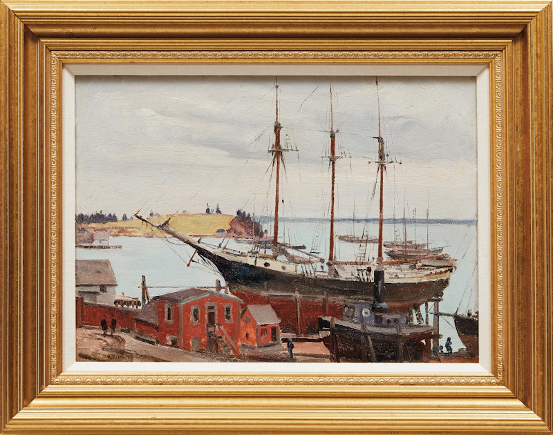 Robert Wakeham Pilot, Lunenburg, Nova Scotia , oil on board, 1927 - view 2