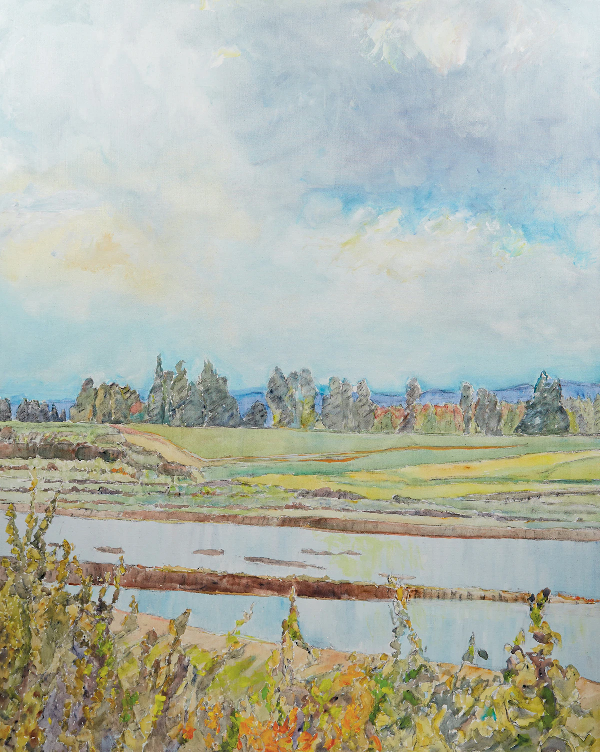Dorothy Elsie Knowles, Bright Weeds, acrylic on canvas, 1986
