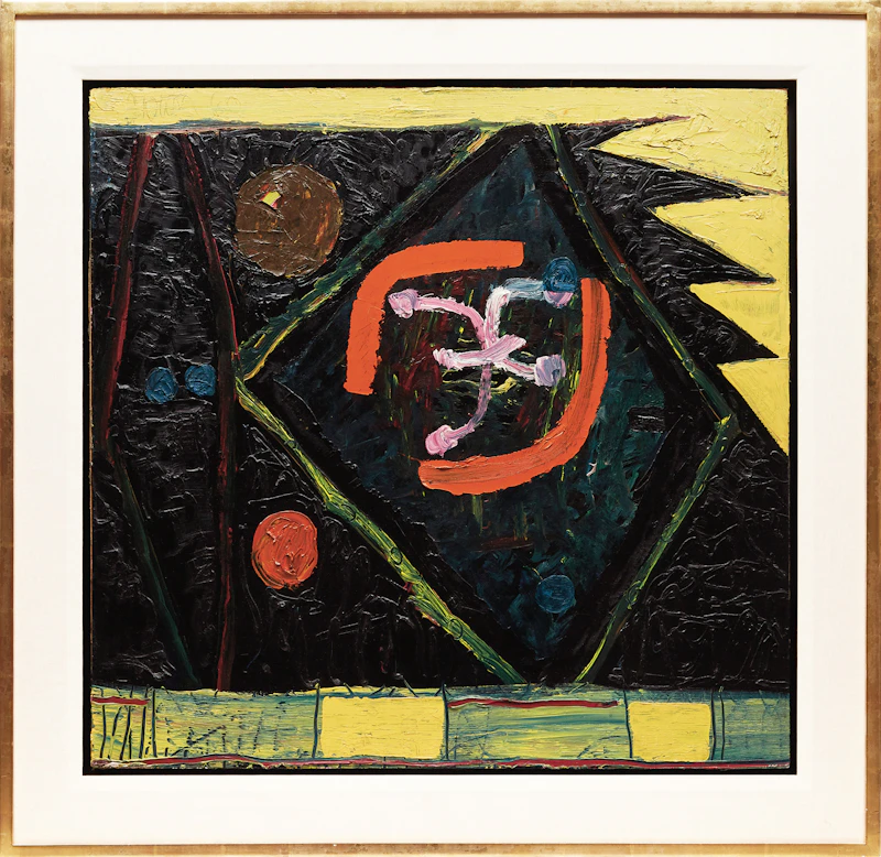 Harold Barling Town, Gaiety , oil and lucite on board, 1960 - view 2