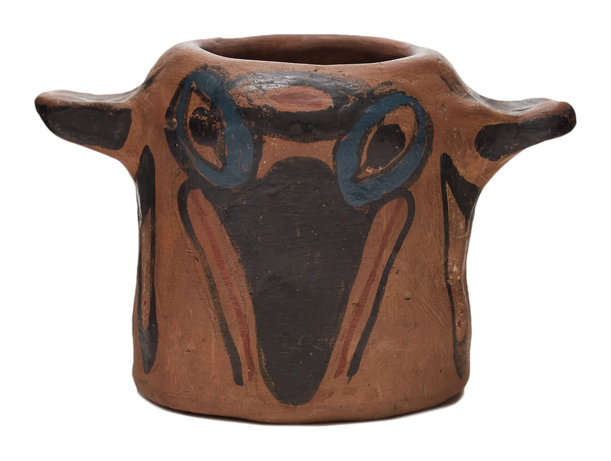 Emily Carr, Klee Wyck Pot, painted ceramic