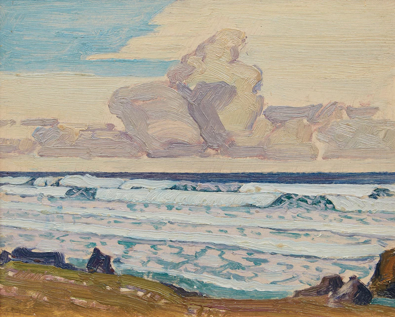 James Edward Hervey MacDonald, Surf, Barbados, B.W.I. , oil on board