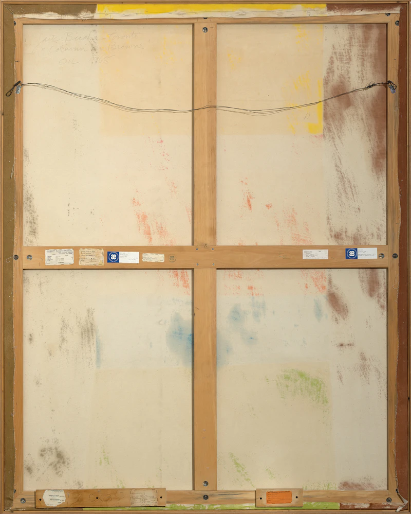 Jack Hamilton Bush, Column on Browns, oil on canvas, 1965 - view 3
