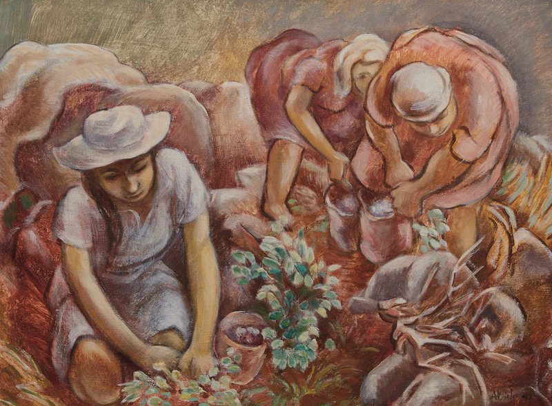 Blueberry Picking  by André Charles Biéler