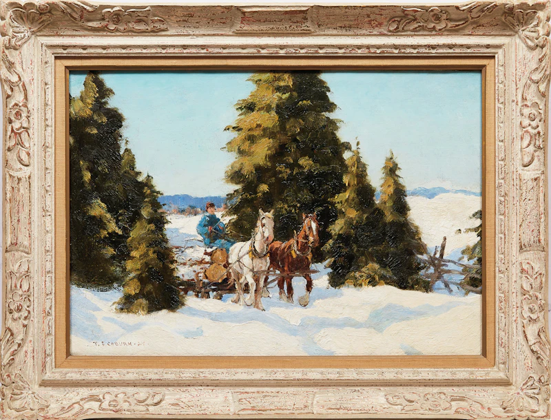 Frederick Simpson Coburn, The Logging Trail , oil on canvas, 1928 - view 2