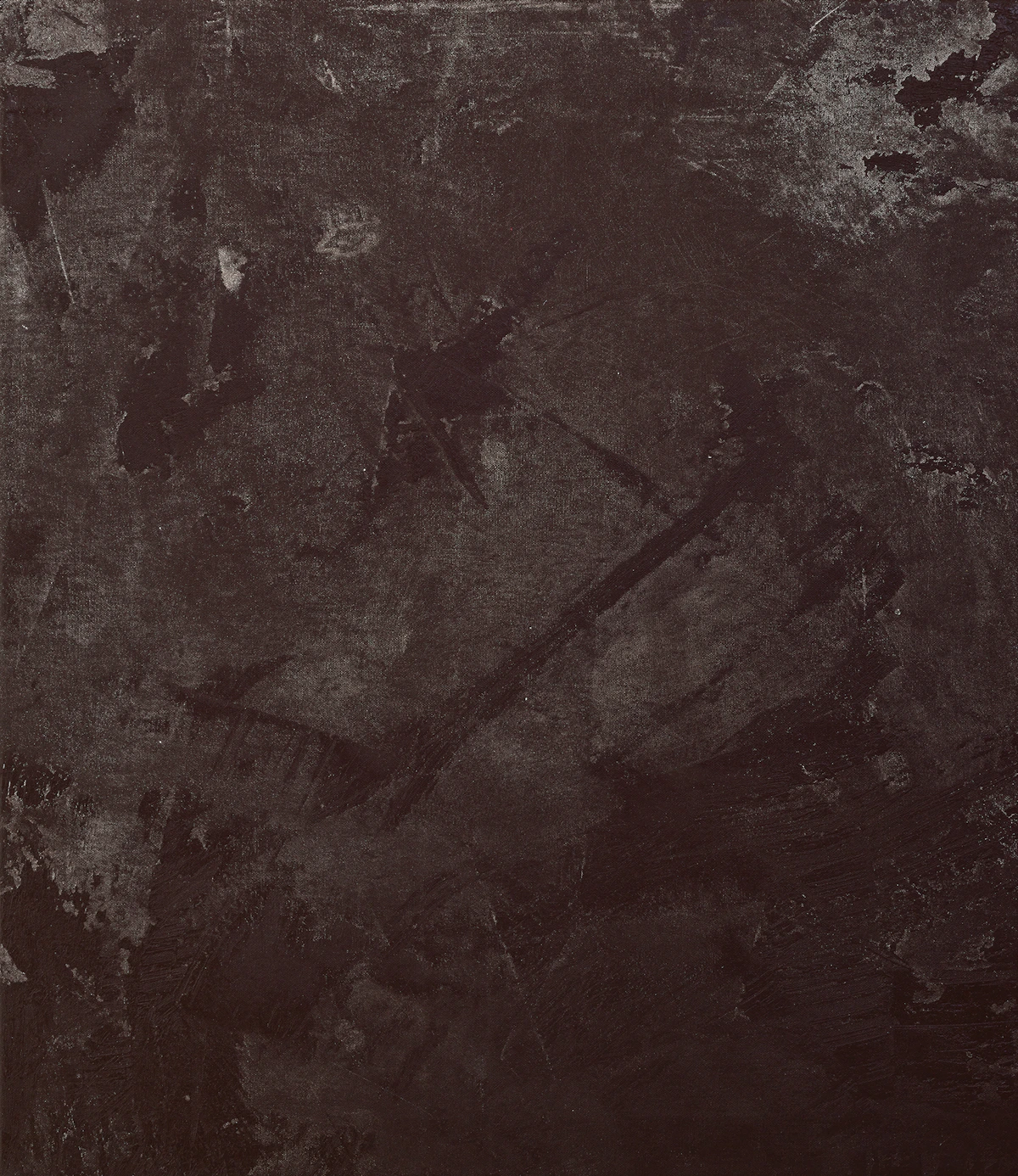 Ronald Albert Martin, Scraped off Black Painting, acrylic on canvas, 1979