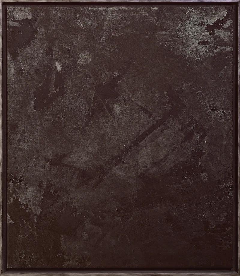 Ronald Albert Martin, Scraped off Black Painting, acrylic on canvas, 1979 - view 2