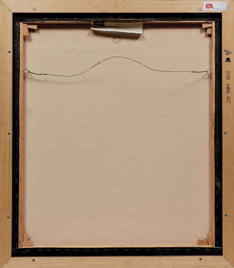 Ronald Albert Martin, Scraped off Black Painting, acrylic on canvas, 1979 - view 3