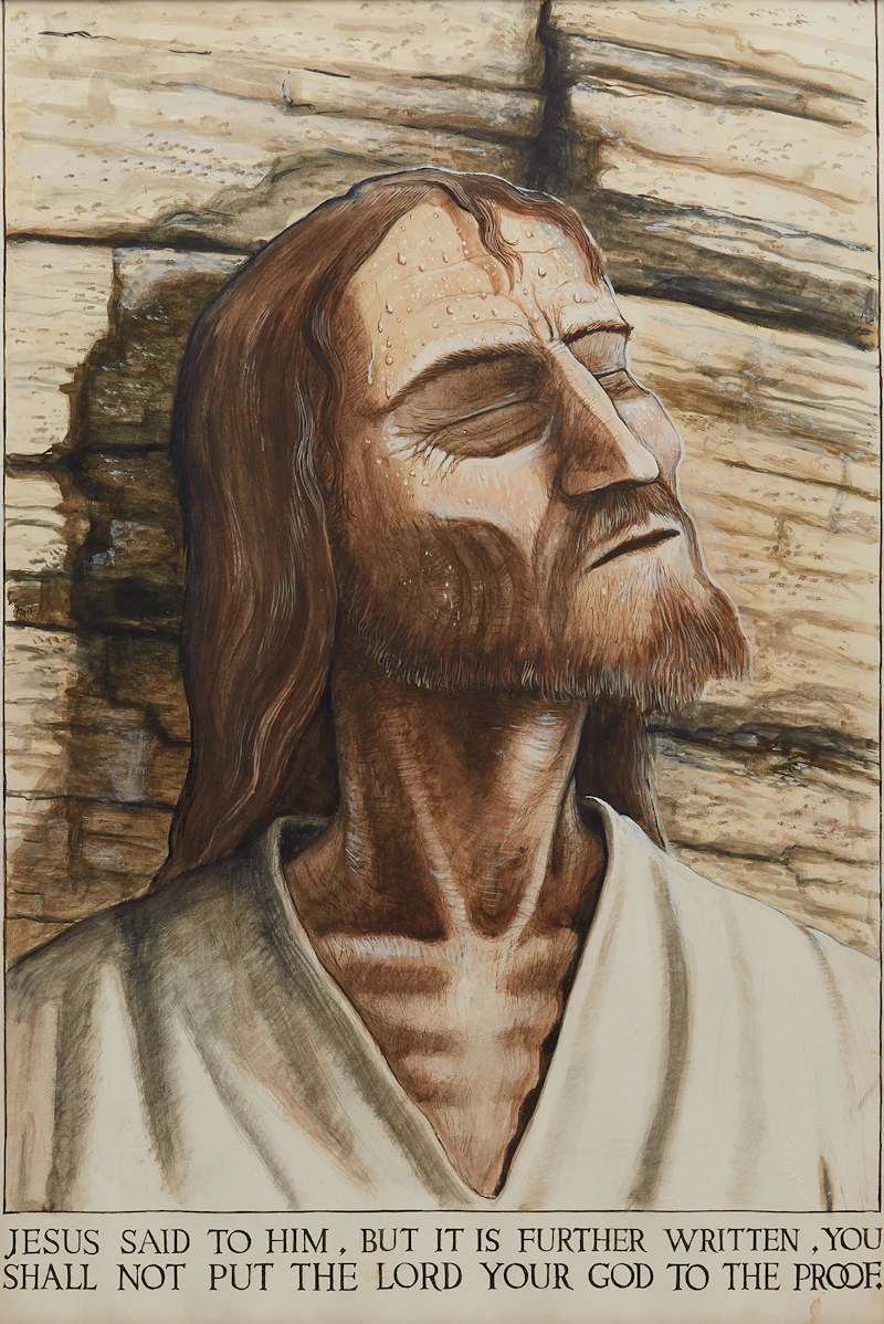 William Kurelek, Untitled, gouache and watercolour on card