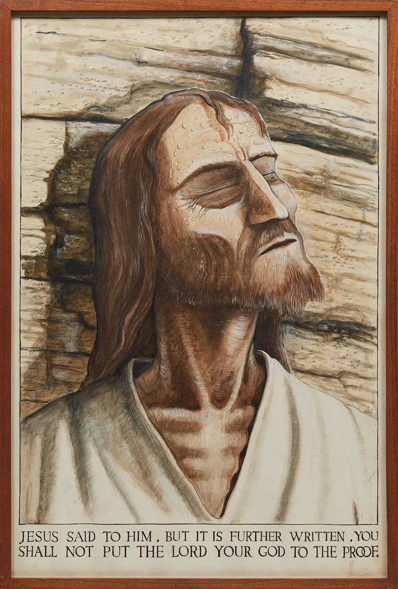William Kurelek, Untitled, gouache and watercolour on card, 1962 - view 2