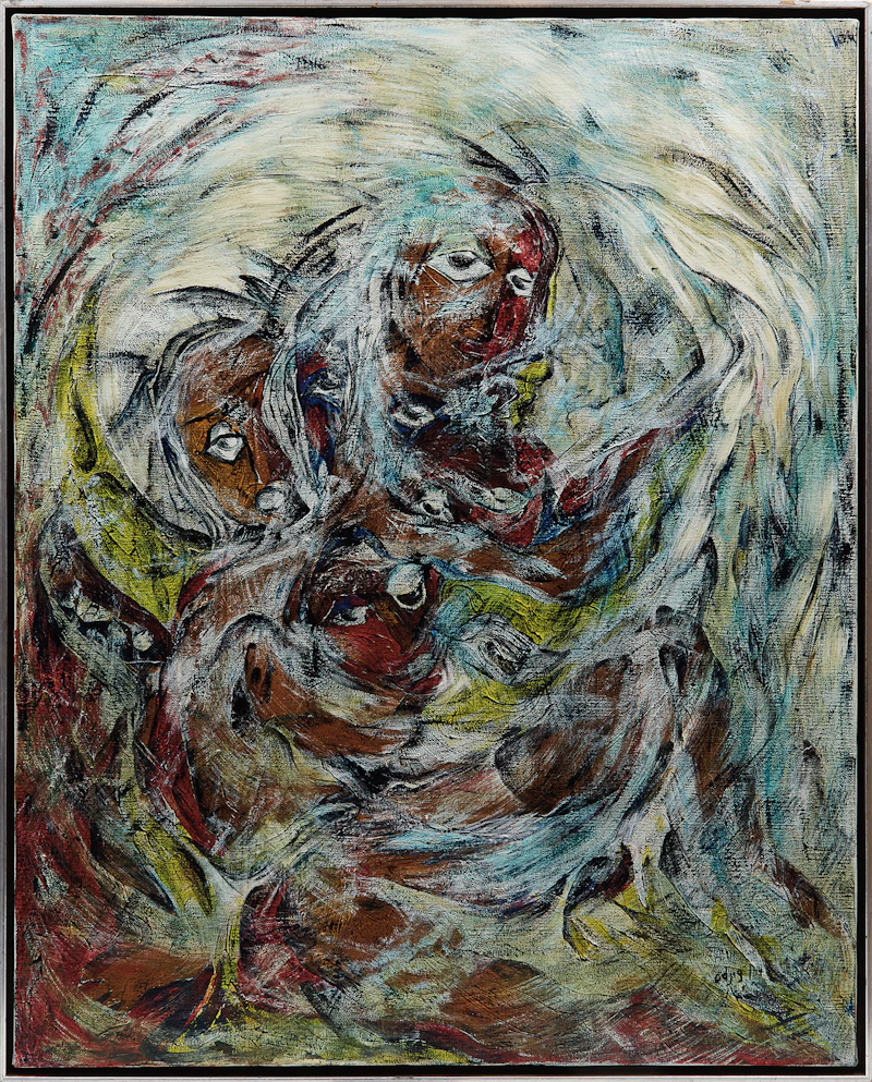 Daphne Odjig, Voices from the Past, oil on canvas, 1974 - view 2