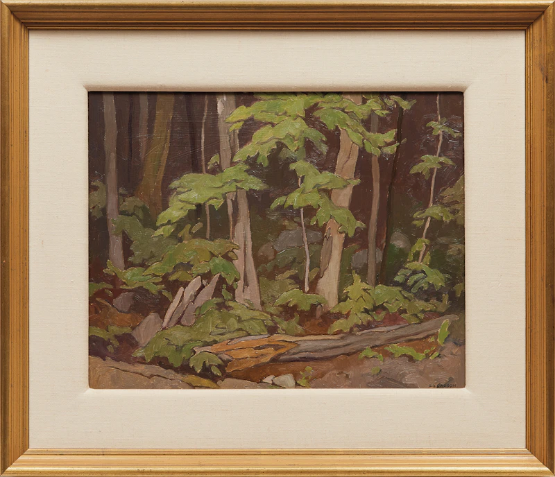 Alfred Joseph Casson, Woodland, Oxtongue, oil on board, 1974 - view 2