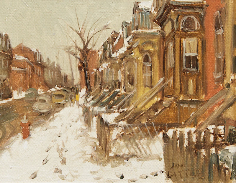 John Little, Dimanche matin, rue de Bullion, Montreal , oil on canvas
