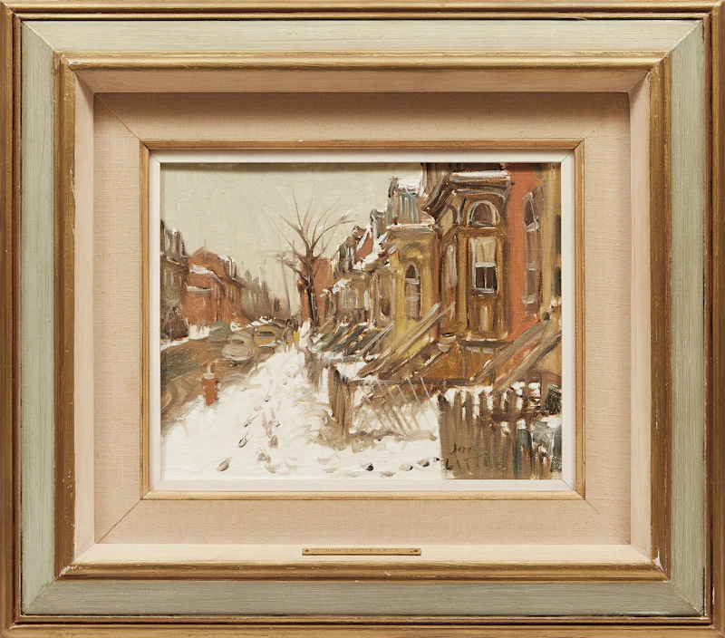John Little, Dimanche matin, rue de Bullion, Montreal , oil on canvas, 1970 - view 2