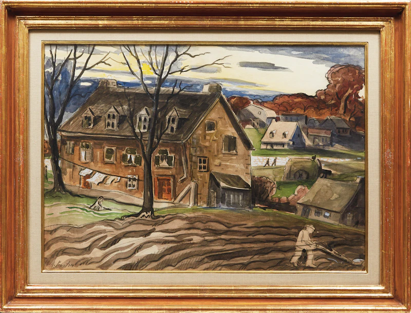 Marc-Aurèle Fortin, Sainte-Rose (circa 1928), laid on card, circa 1928 - view 2