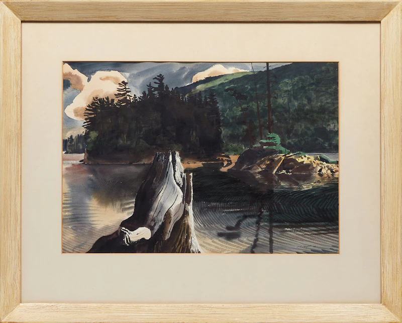 Charles Fraser Comfort, Davies Island, Cedar Lake, Algonquin Park, watercolour, 1946 - view 2