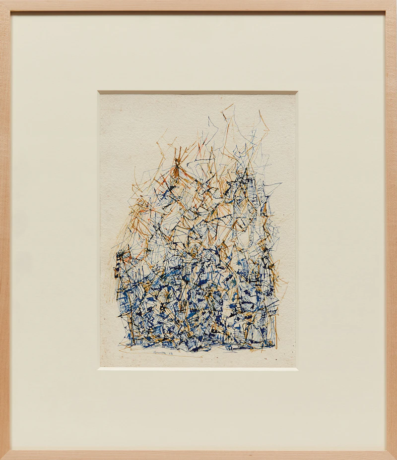 Jean-Paul Mousseau, Sans titre, coloured inks on textured watercolour paper, 1948 - view 2