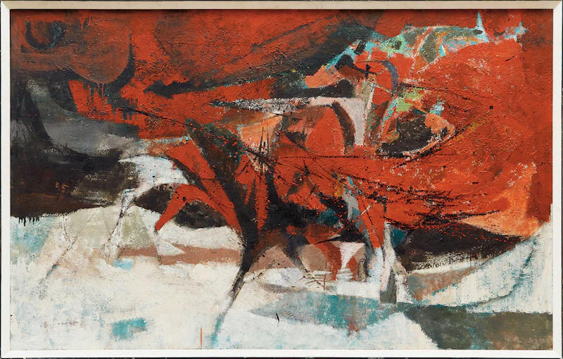 Ronald York Wilson, The Bull Fight, mixed media on board - view 2
