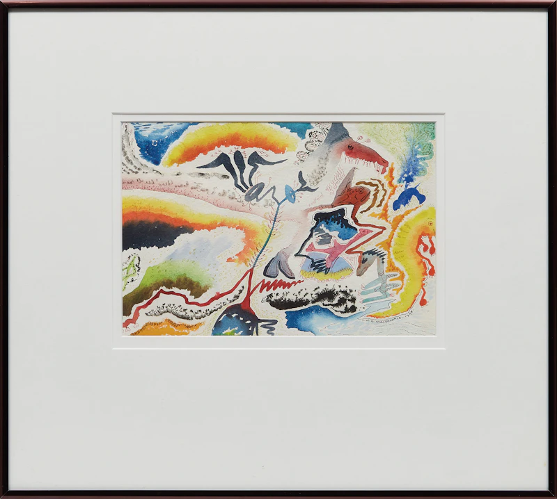 James Williamson Galloway Macdonald, Prehistoric World, watercolour, 1945 - view 2