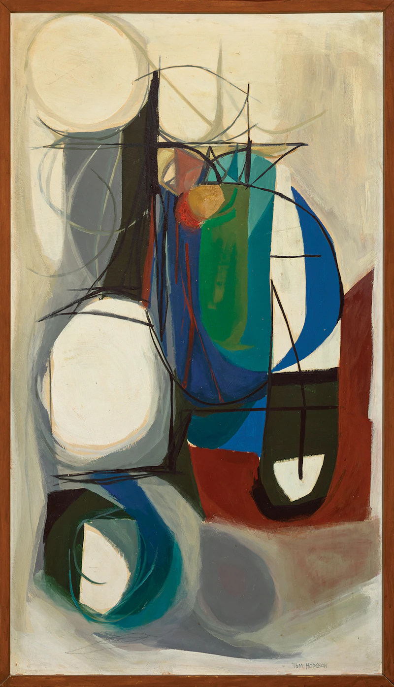 Thomas Sherlock Hodgson, Non Objective (Bluish), oil on board, circa 1955 - view 2