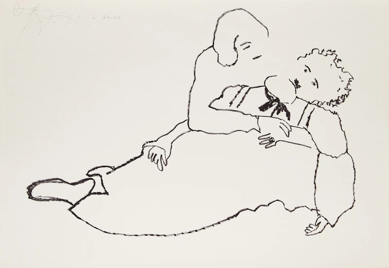 Charlie Chaplin and Edna Purviance by Harold Barling Town