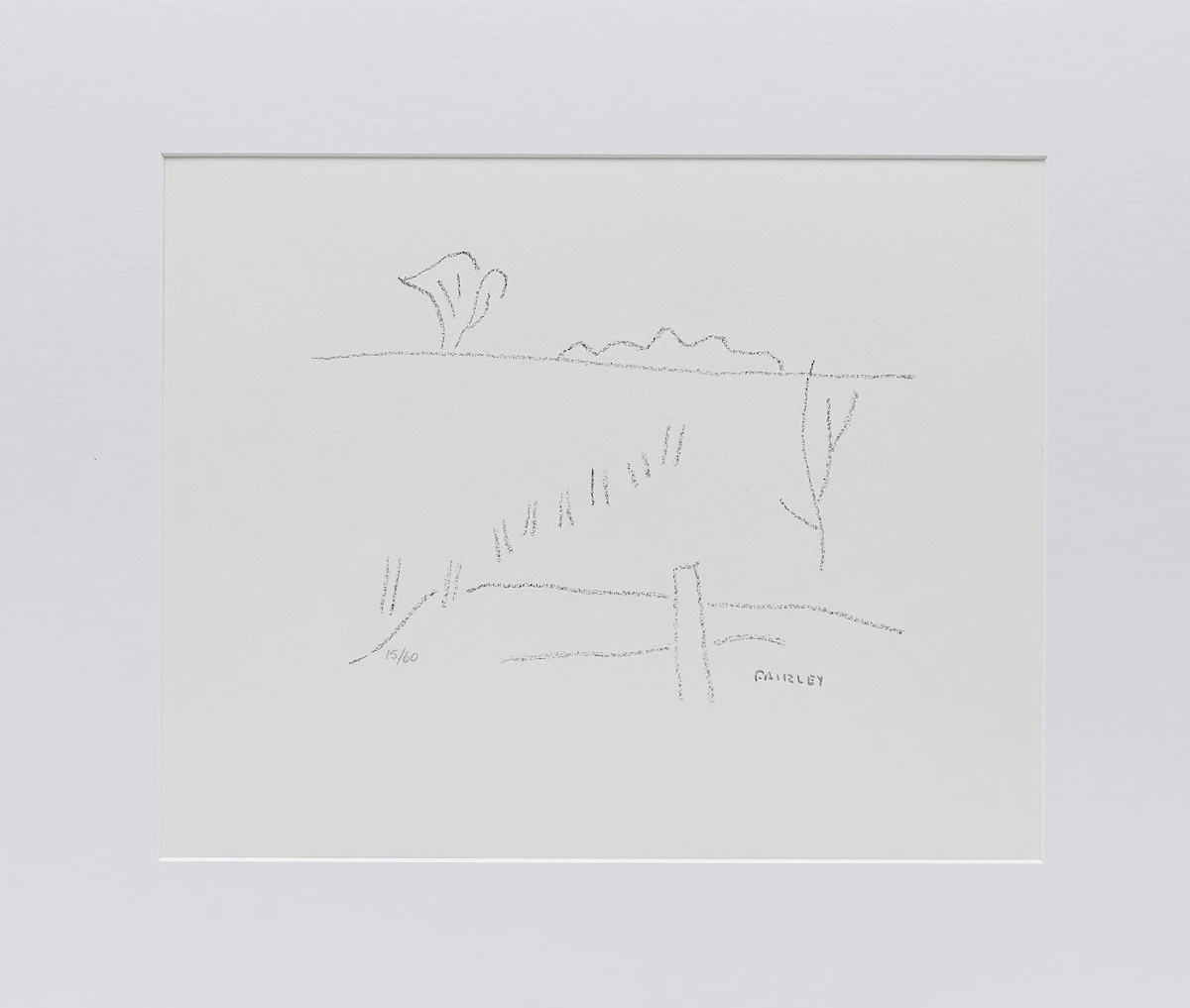 Barker Fairley, Trees and Line of a Fence Post; House and Barn, two lithographs, circa 1980 