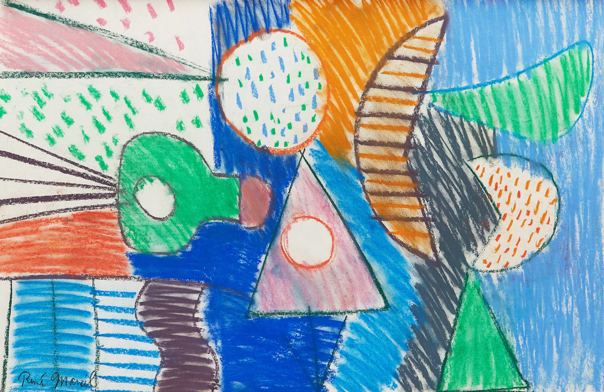 René Marcil, Untitled , pastel on paper