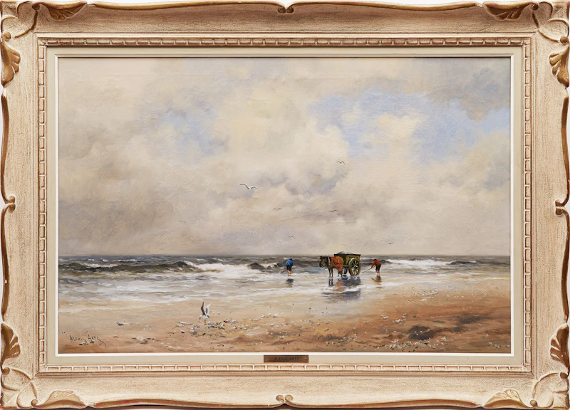 Alexis Arts, Working by the Shore, oil on canvas - view 2