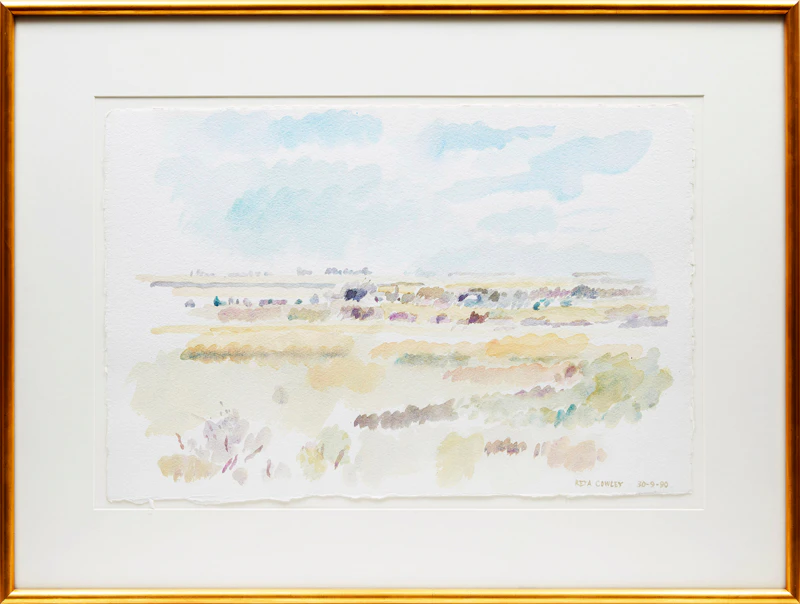 Reta Madeline Cowley, Summer Landscape, watercolour, 1990 - view 2