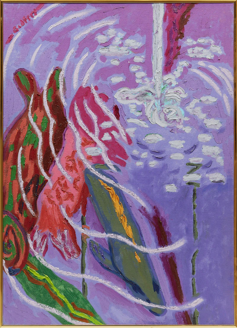 John Godfrey, Fish Below the Surface , oil on canvas - view 2