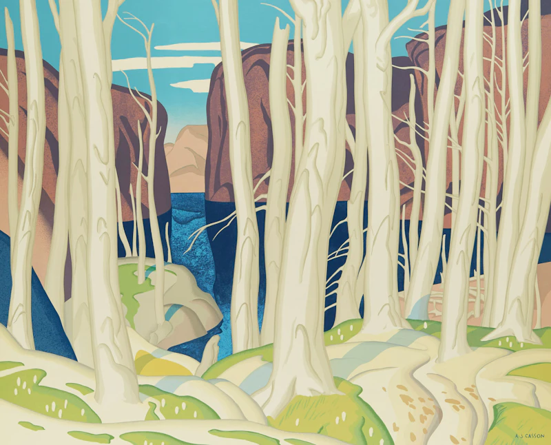 Alfred Joseph Casson, Snow Laden Spruce; White Forest; White Pine; Alone la Cloche, four colour serigraphs - view 4
