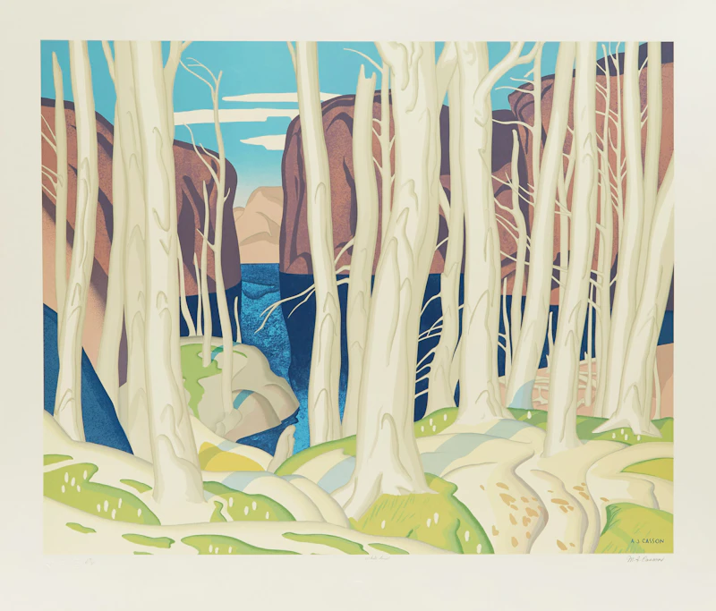 Alfred Joseph Casson, Snow Laden Spruce; White Forest; White Pine; Alone la Cloche, four colour serigraphs - view 5