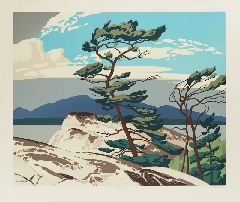 Alfred Joseph Casson, Snow Laden Spruce; White Forest; White Pine; Alone la Cloche, four colour serigraphs - view 8