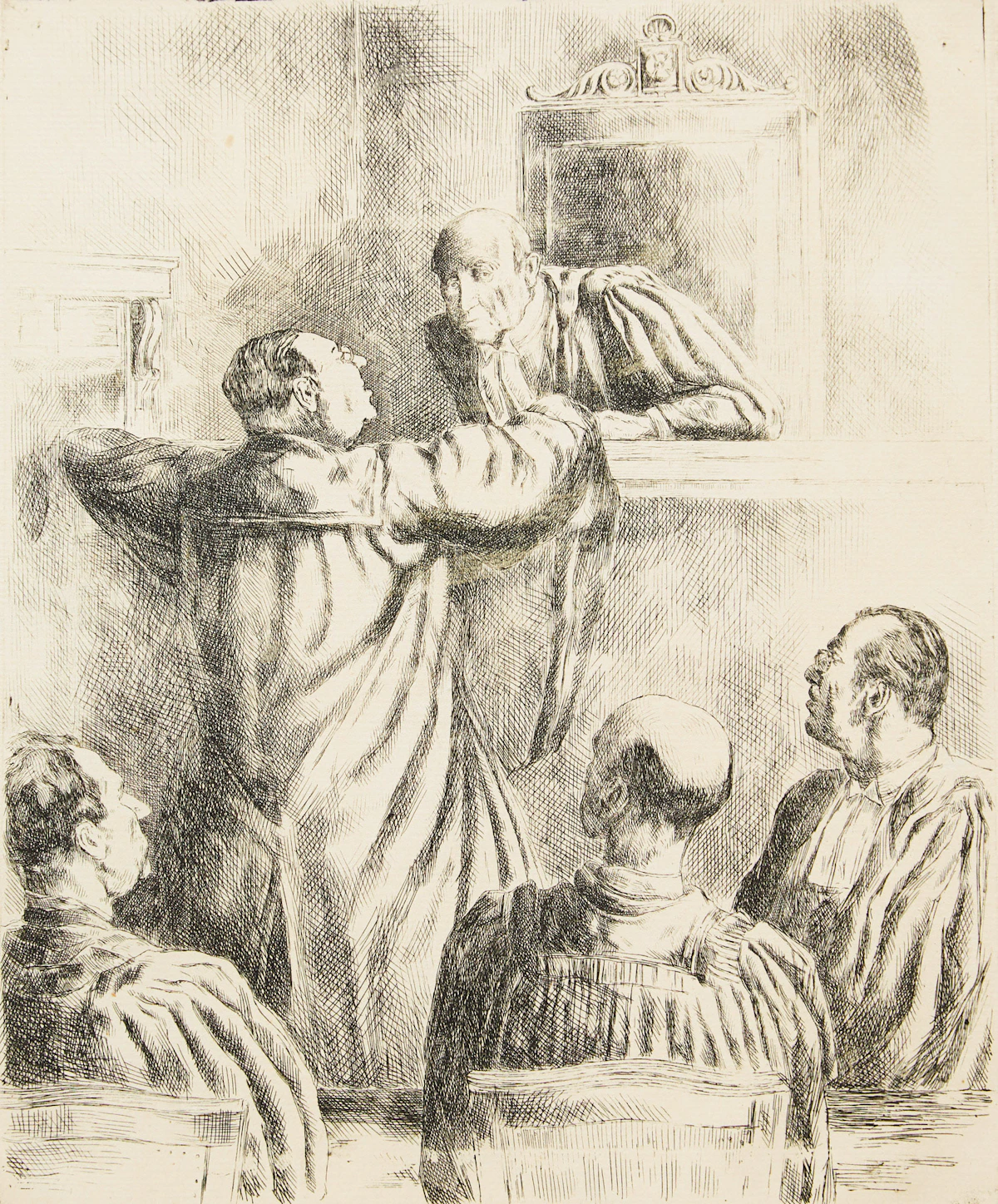 Ernst Neumann, Consultation, etching